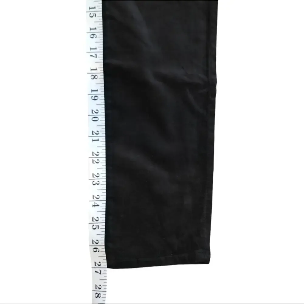 Ag Adriano Goldschmied Black‎ Velvet Stretch Super Skinny Leggings Cropped Pants